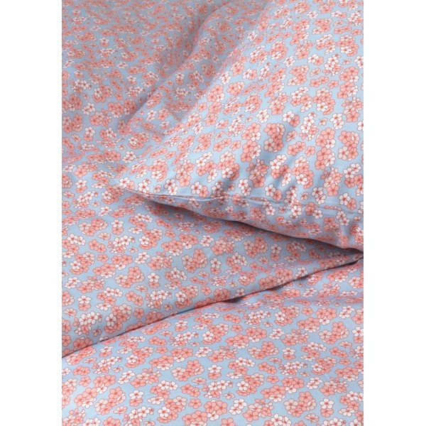 Lenzuolo matrimoniale in cotone sateen azzurro-rosa 200x220 cm Pleasantly - JUNA-image-2