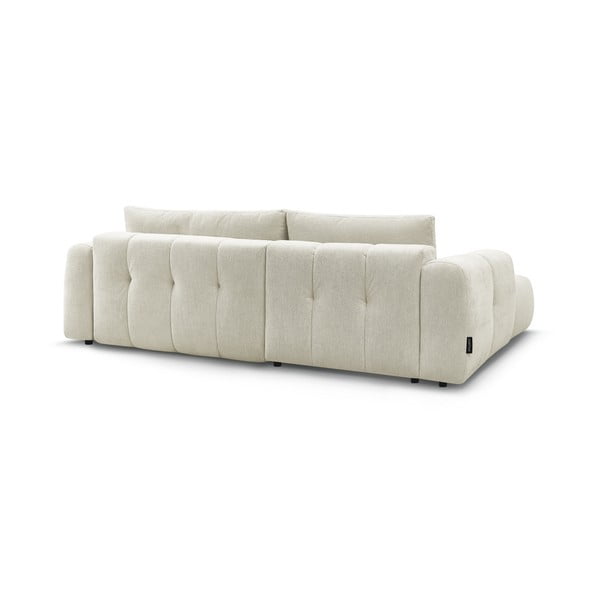 Divano angolare beige allungabile e con contenitore (penisola a sinistra/chaise lounge) Fuji – Bobochic Paris-image-4