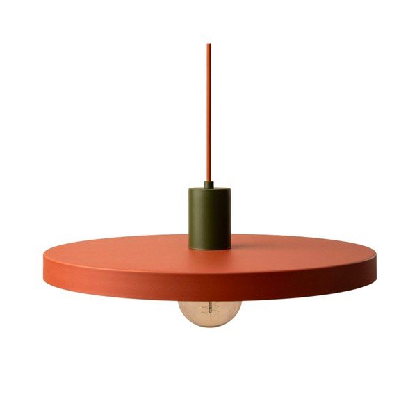 Lampadario color mattone in metallo ø 40 cm Ori – Micadoni 