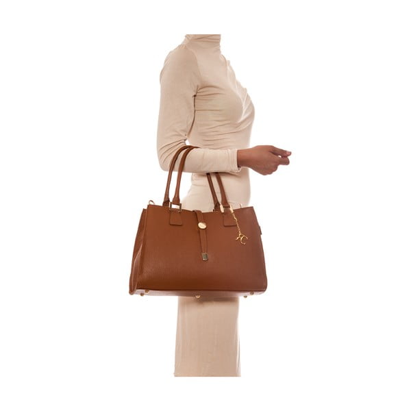 Kožená kabelka Elegant 1078 Cognac-image-1