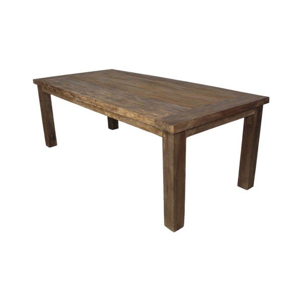 Tavolo da pranzo in teak non trattato Napoli, 200 x 100 cm - HSM collection-image-1