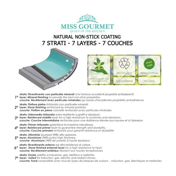 Set di pentole da 8 pezzi con coperchi Miss Gourmet - Bisetti-image-3