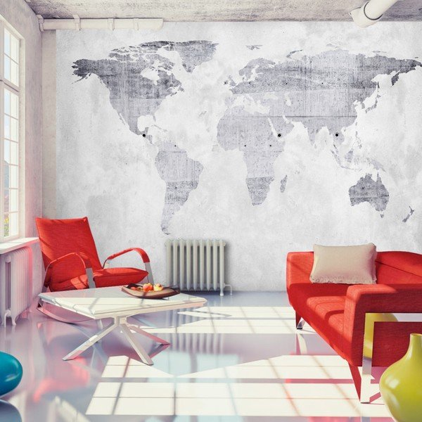 Carta da parati di grande formato, 400 x 280 cm Concrete Map - Artgeist-image-1