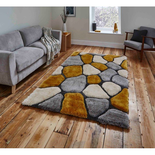 Tappeto grigio e giallo Rock, 150 x 230 cm Noble House - Think Rugs-image-1