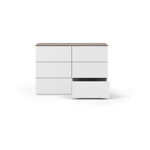 Cassettiera bassa bianca/marrone 120x84 cm Join - TemaHome-image-3