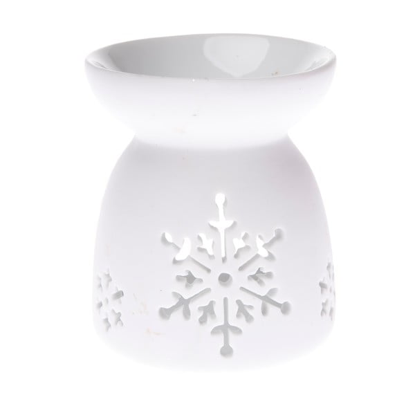 Lampada per aromaterapia in porcellana bianca, altezza 9 cm - Dakls