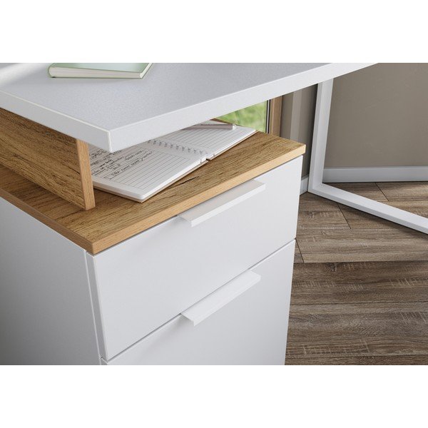 Tavolo da lavoro con piano bianco 61x140 cm Hasselt - Germania-image-2