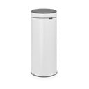 Bidone per rifiuti in acciaio bianco touch 30 l Touch Bin - Brabantia