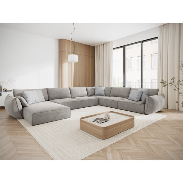 Divano angolare grigio chiaro (angolo destro) Vanda - Mazzini Sofas-image-1