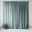 Tenda blu polveroso in lino 140x300 cm Blue Fog – Linen Tales