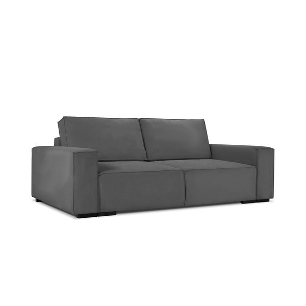 Divano letto in velluto a coste grigio scuro Azalea - Mazzini Sofas