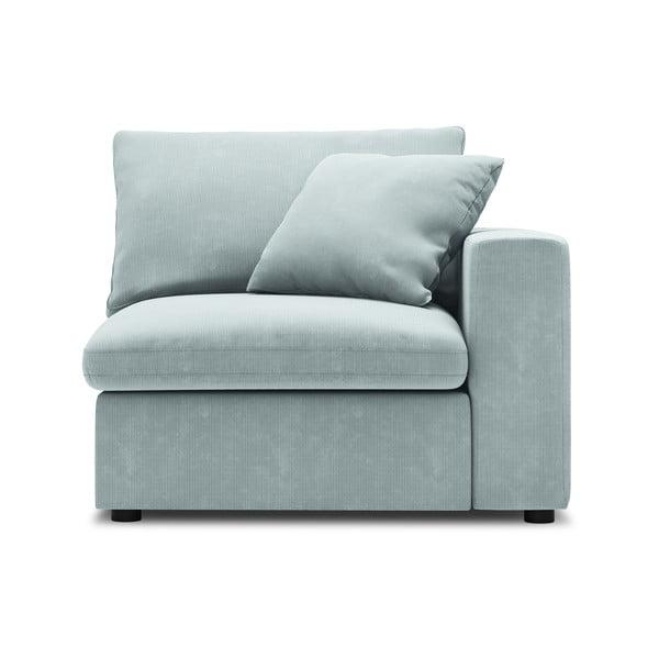 Parte angolare azzurra del divano modulare in velluto a coste, angolo destro Galaxy - Windsor & Co Sofas