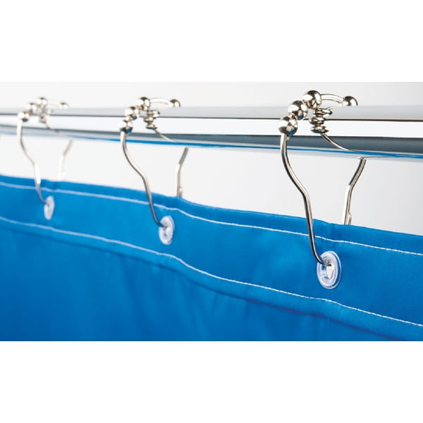 Set di ganci per tenda da doccia color argento lucido 12 pz 3,5 cm Anello – Spirella-image-1