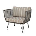 Poltrona da giardino imbottita beige Mundo - Bloomingville