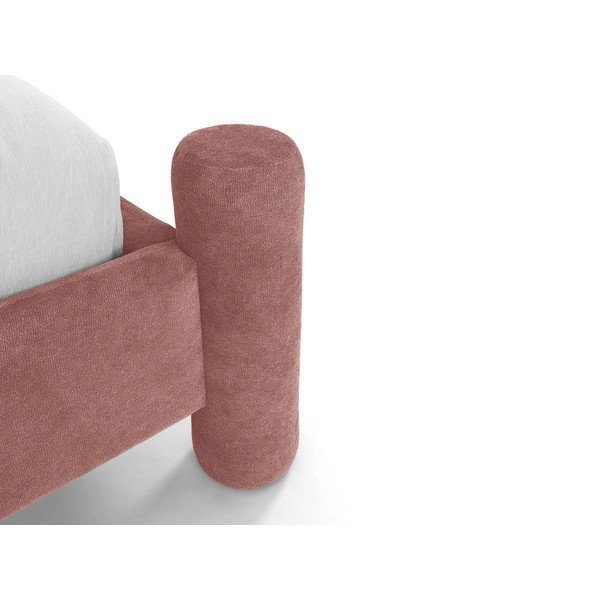 Letto matrimoniale imbottito rosa con rete inclusa 140x200 cm Vera – Micadoni -image-4