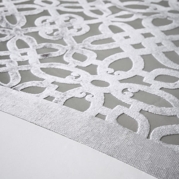 Biancheria da letto in velluto beige-crema per letto matrimoniale 200x200 cm Lattice Cut - Catherine Lansfield-image-3