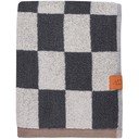 Asciugamano tipo terry color antracite/beige in cotone organico 50x90 cm Retro – Mette Ditmer Denmark