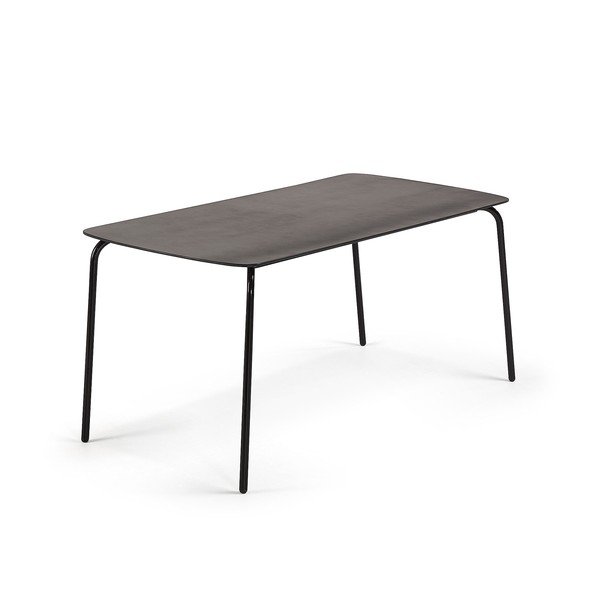Černý stůl La Forma Tramp, 160 x 80 cm