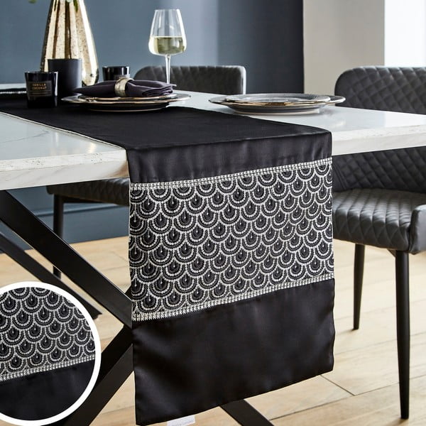 Runner da tavolo in microsatellite 32x220 cm Deco Sequin - Catherine Lansfield-image-4
