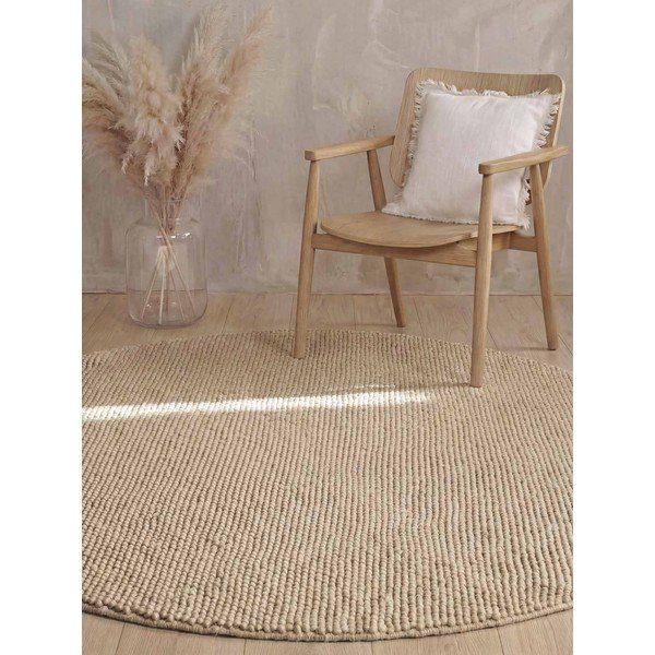 Tappeto rotondo beige in lana tessuto a mano ø 200 cm Richmond Diana – Ted Baker-image-3
