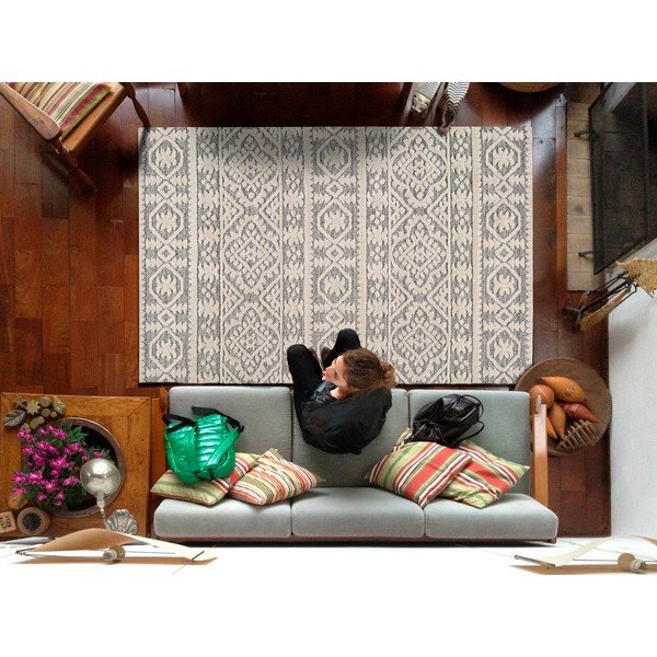 Tappeto beige , 80 x 150 cm Piazza Ornament - Universal-image-1