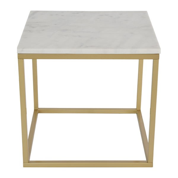 Tavolino in marmo con design Accent in ottone, larghezza 55 cm - RGE