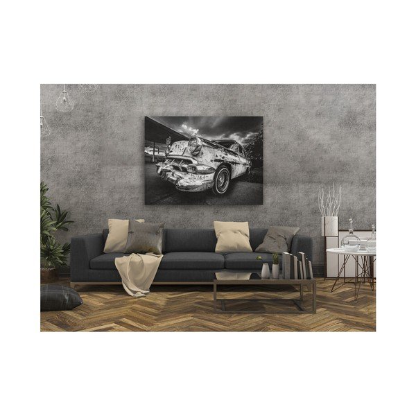 Quadro su tela Silver Old Car, 85 x 113 cm - Styler-image-1