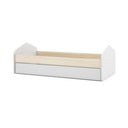 Letto per bambini in pino bianco/naturale con letto estraibile 90x200 cm Estefania - Marckeric