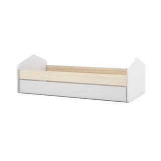 Letto per bambini in pino bianco/naturale con letto estraibile 90x200 cm Estefania - Marckeric