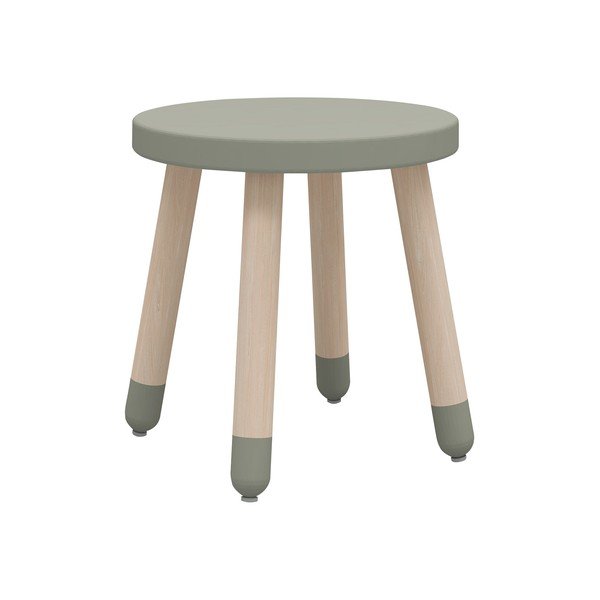Sgabello per bambini verde chiaro, ø 30 cm Dots - Flexa