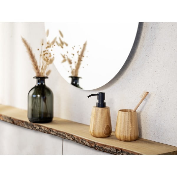 Bicchiere per spazzolino da denti in bambù in colore naturale Maru - Wenko-image-1