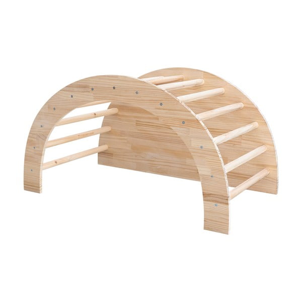 Arco a dondolo montessori di colore naturale in pino massiccio 60x100x60 cm Montessori – Little Nice Things-image-4