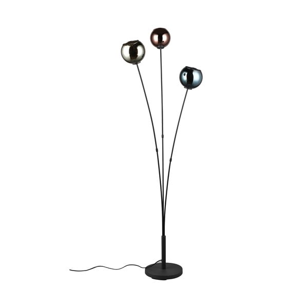 Lampada da terra nera lucida (altezza 150 cm) Sheldon - Reality-image-2