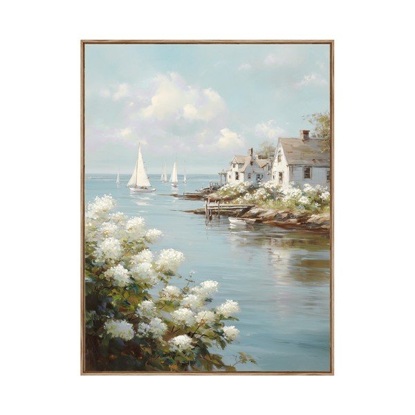 Dipinto stampato con cornice inclusa 60x80 cm Quiet Bay – Styler