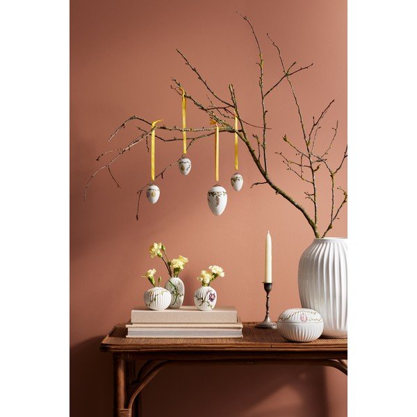 Vasi in porcellana bianca dipinti a mano in set di 3 pezzi Hammershøi - Kähler Design-image-2