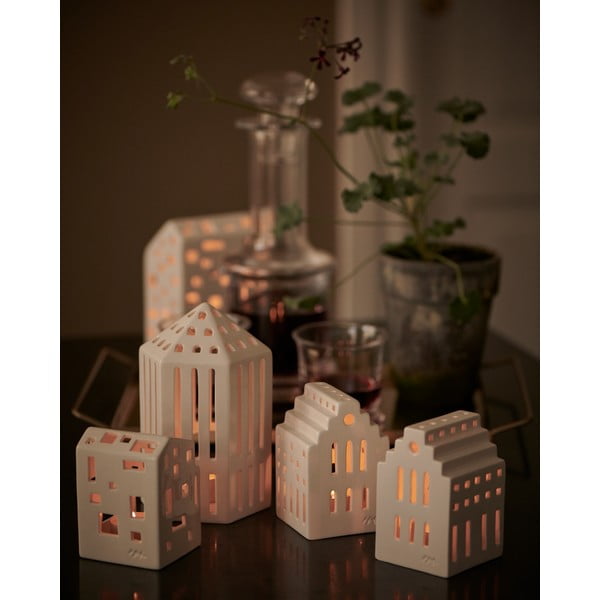 Portacandele in ceramica per tea light Urbania Lighthouse Long Church - Kähler Design-image-3