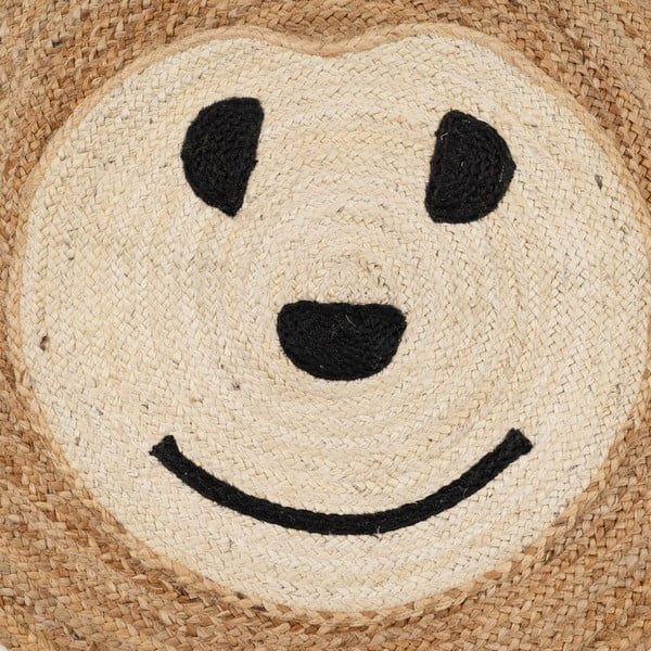 Tappeto per bambini di colore naturale in iuta ø100 cm Chiquillo – Ixia-image-1