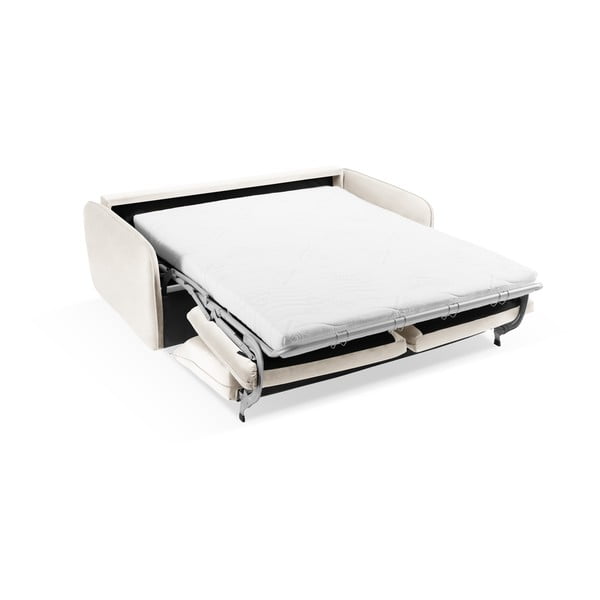 Divano letto in velluto crema 214 cm Vienna - Cosmopolitan Design-image-4
