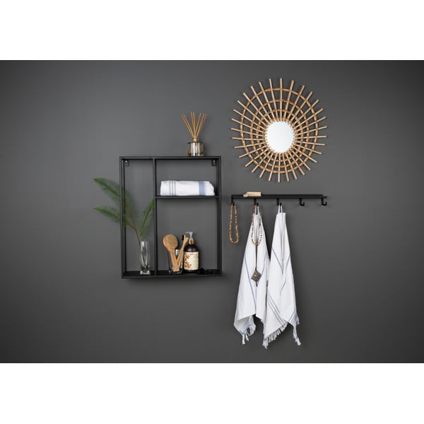 Mensola in ferro nero Thomas, 50 x 60 cm Joy - Canett-image-1