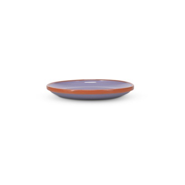 Piatto da dolce arancione/viola in gres ø 18 cm Duo – ONA-image-3