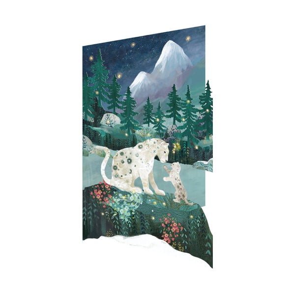 Balicí papíry v sadě 5 ks s vánočním motivem Snow Leopard  – Roger la Borde