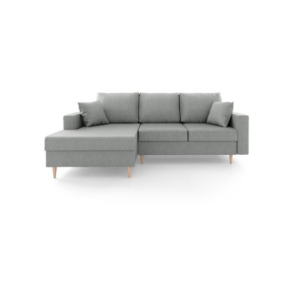 Divano letto grigio con contenitore Aubrieta, angolo sinistro - Mazzini Sofas-image-3