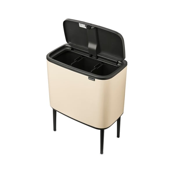 Bidone in acciaio beige touch per raccolta differenziata 33 l Bo Touch Bin - Brabantia