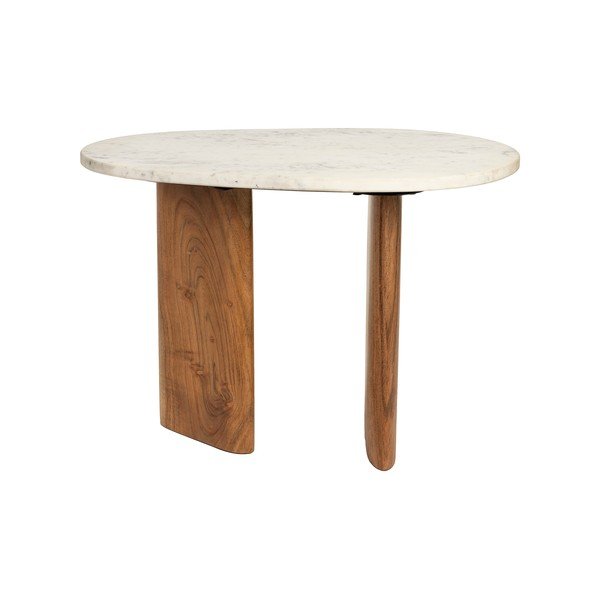 Tavolino con piano in marmo 37x56 cm Tanda – White Label