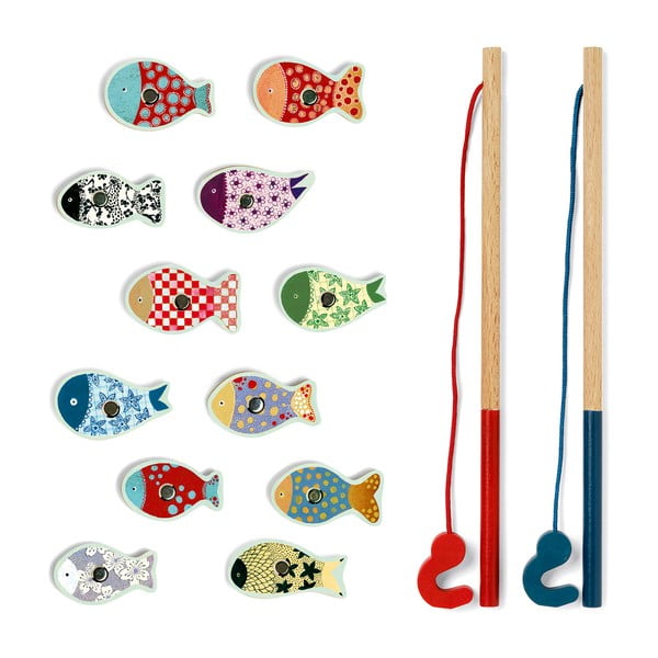 Gioco in legno per bambini con pesci magnetici - Djeco-image-1