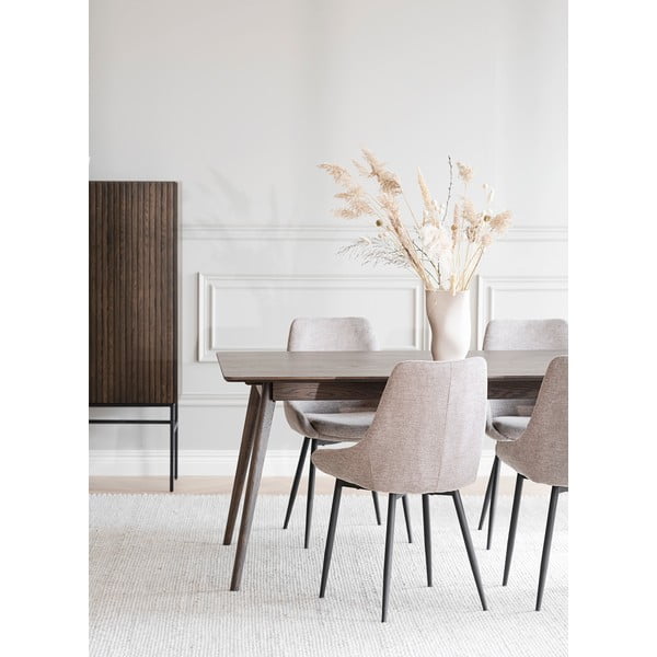 Tavolo da pranzo pieghevole in rovere marrone scuro 90x190 cm Yumi - Rowico-image-4