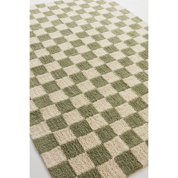 Tappeto verde/color crema in cotone 200x300 cm Mela – Jotex-image-4
