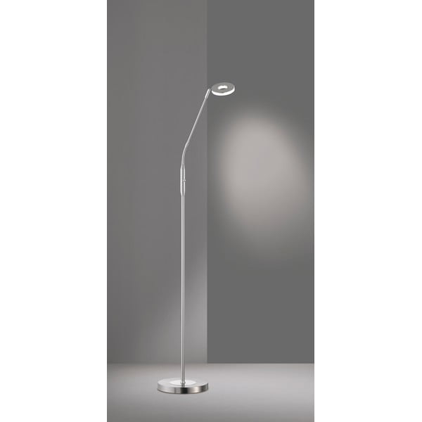 Lampada da terra con intensità regolabile argentata (altezza 150 cm) Dent – Fischer & Honsel-image-1