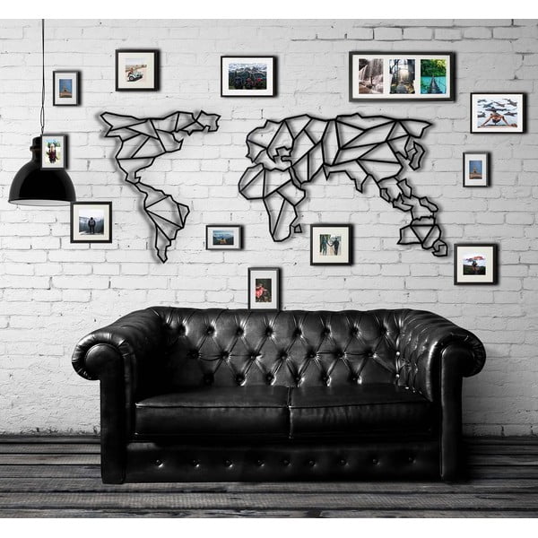 Decorazione murale in metallo Mappa, 60 x 130 cm - Bystag-image-4