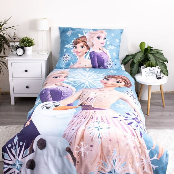 Biancheria da letto per bambini in cotone per letto singolo 140x200 cm Frozen - Jerry Fabrics-image-2